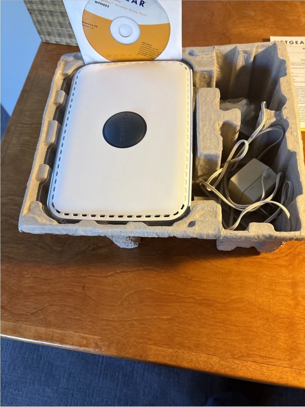 Netgear WPN 802 White and Black Rangemax Wireless Access Point with CD